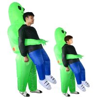 [Lao Zhang Fashion Cosplay]ใหม่พองเครื่องแต่งกายสีเขียวคนต่างด้าวผู้ใหญ่เด็กตลก B LOW Up สูทพรรคชุดแฟนซี U Nisex เครื่องแต่งกายฮาโลวีนเครื่องแต่งกาย