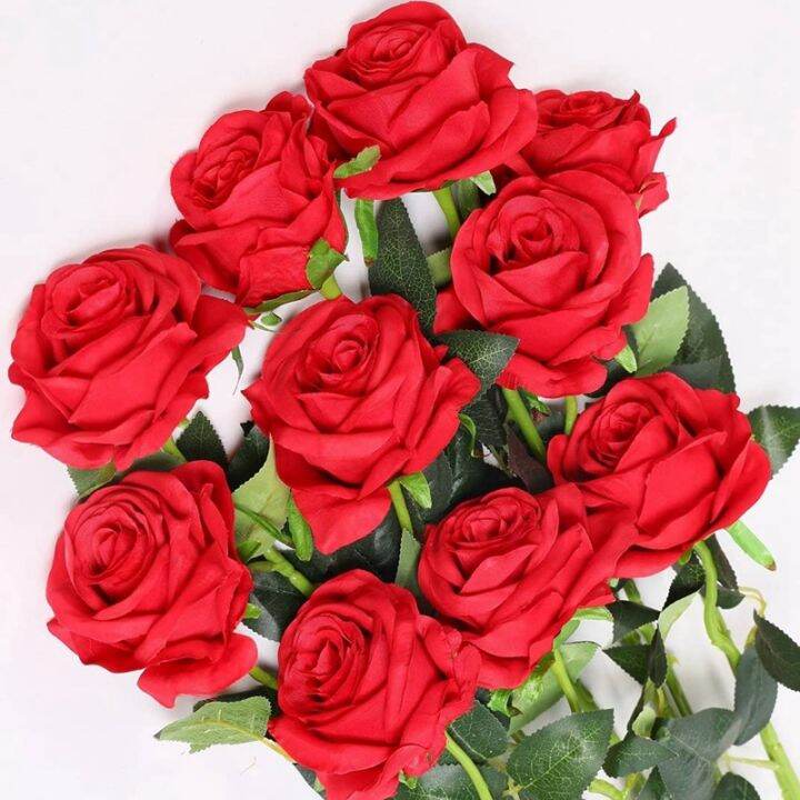 artificial-rose-flower-red-silk-roses-with-stem-flowers-bouquet-wedding-party-home-decor-pack-of-10-red