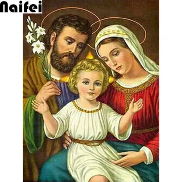 Buy The Holy Family of Jesus Christ with Mary Canvas Print Frame by  Returnfavors Online at Low Prices in India - Amazon.in