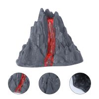 ☈◊❁ Volcano Toy Model Ornament Playset Decoration Party Simulationvolcanictoystank Supplies Landscape Mini Erupting Fake Kit