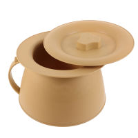 RUDMALL Chamber Pot ถังปัสสาวะพลาสติกพร้อมฝาปิดแบบพกพาโถปัสสาวะโถปัสสาวะถัง Bedpan Spittoon