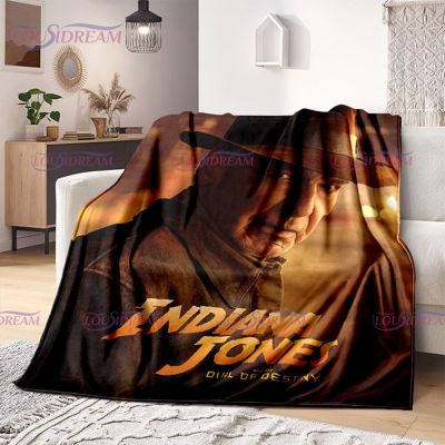 （in stock）Indiana Jones and Destiny Dial Flannel blanket, warm sofa blanket, home decoration, childrens girlfriend, adult gift（Can send pictures for customization）