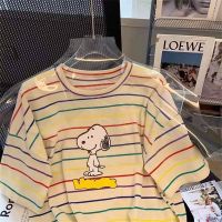 เสื้อยืด snoopy rainbow ผ้าคอตตอน ลายรุ้งน่ารักหวานแหวว ขนาด : อก42” ยาว26” ?สินค้าจริงรูปหลัง