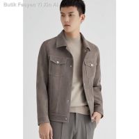 Suede Jacket Men Glassk Loose All-Inclusive trend Of Flowers And Seasons Full Season Jacket Tops