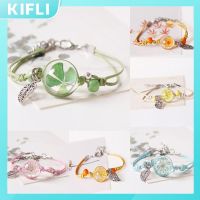 COD SDGREYRTYT Ceramic Jewelry Bracelet Dry Flower Braided Adjustment Women Ethnic Jewelry KK