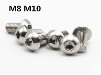 M8 M10 Round Inner Hex Head Machine Screws 304 Stainless Steel Mushroom Hexagon Button Head Bolt Screw ISO7380 Nails Screws  Fasteners