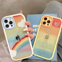 เคสลายหัวใจตลกสำหรับ iPhone 14 Pro 13 12 11 Pro Max XR XS Max X Bumper ป้องกันการกระแทกฝาครอบอะคริลิคอ่อนแบบใส