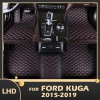 เสื่อปูพื้นแต่งรถสำหรับ Ford Kuga 2015 2016 2017 2018 2019อุปกรณ์ตกแต่งภายในพรมรถยนต์แผ่นแปะเท้ารถยนต์ออกแบบได้ตามต้องการ