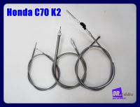 HONDA C70 K2 # CABLE SET BRAKE &amp; THROTTLE &amp; SPEEDOMETER CABLE // ชุดสายเซ็ต