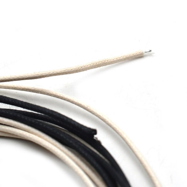 waxed-covered-pre-tinned-7-strand-pushback-vintage-style-guitar-wire-guitar-parts-instrument-cable-2-meter-1-white-1-black