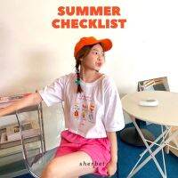 sherbettee|เสื้อยืดลาย summer checklist