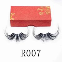 1Pair 70mm Super Long False Eyelashes 100 Mink 3D Fake Eyelashes Exaggeration Fluffy Messy Criss-cross Dramatic Fake Eyelashes