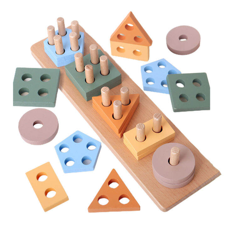 Geometric Shapes Sorting Toy for Babies and Children Sensory Assortment