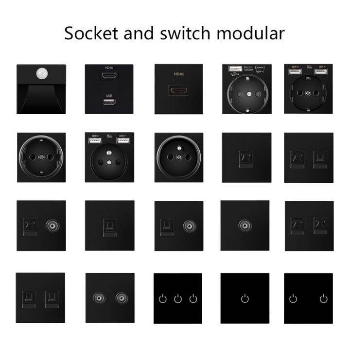 ปลั๊กไฟฝาผนังแก้วคริสตัลที่หรูหรานิรภัยเต้าเสียบสายไฟชนิด-c-5v-2100ma-ac110-250v-มาตรฐาน-eu