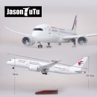 JASON TUTU 43cm Resin Diecast 1:130 Scale China Eastern airlines B787 Plane Model Airplane Model Aircraft with Light &amp; Wheel