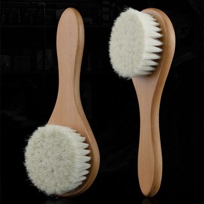 ↂ◄ Baby Hair Brush Round Wooden Brush Newborn Scalp Massage Brush Infant Hair Grooming Brush Natural Soft Bristle Brush 066B