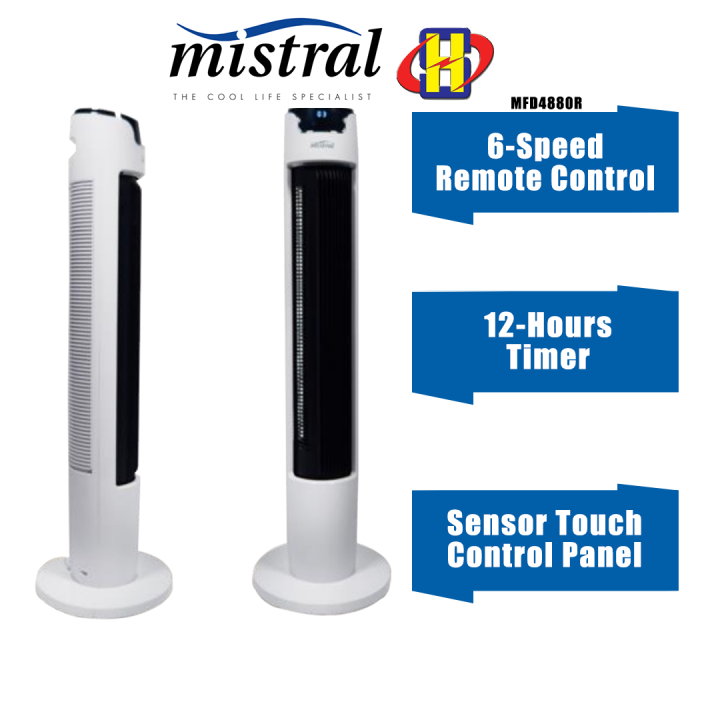 Mistral Tower Fan (45W) Remote Control 6Speed with 12Hours Timer