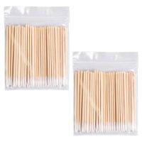 ♦▧ 1000 Pcs Cotton Swab Tattooing Swabs Eyelash Cleaning Sticks Disposable Applicator Cuspidal Birch One-off Eyebrow Rod Makeup