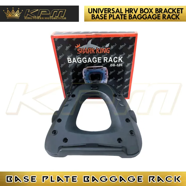 MOTORCYCLE UNIVERSAL HRV BOX BRACKET BASE PLATE BAGGAGE RACK SHARK KING