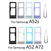 สำหรับ Samsung Galaxy A02 A12 A52 A52s A72 5G โทรศัพท์เดิมใหม่ชิปซิมการ์ด SD ถาดใส่การ์ดอะแดปเตอร์สล็อตลิ้นชักอะไหล่ + เครื่องมือ-SOPO STORE