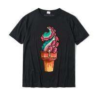 Octopus Tentacle Ice Cream Cone T-Shirt New Arrival Mens T Shirts Gift Tees Cotton Slim Fit Christmas Tees