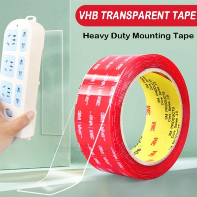 Clear Acrylic Adhesive High Viscosity Heavy Duty 3M VHB Double Sided Tape Waterproof Self-Adhesive Home Kitchen Wall Stickers Adhesives Tape