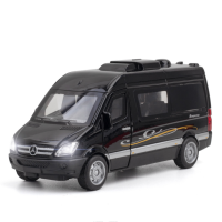 1:32 Mercedes-Benz Sprinter MPV ล้อแม็กรถยนต์รุ่นเสียงและแสงดึงกลับคอลเลกชัน D Iecast ยานพาหนะรถยนต์ของเล่นสำหรับเด็ก