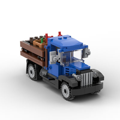 Retro Nostalgic Farm Pull Tool Machine Truck Building Block Model High-tech DIY Bricks in Game Splicing Children Toy Gift