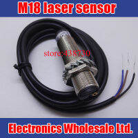 เซ็นเซอร์เลเซอร์ M180-80ซม. สวิตช์ตาแมวเลเซอร์DC10-30V แบบกระจายแสงสีแดง Photosensor