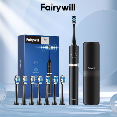top●Fairywill Electric Toothbrush Rechargeable Travel Toothbrush 62000 Sonic Vibrations Per Min 3 Modes with 2-min Timer 8 Dupont&nbsp;Brush Heads FW-P11Plus