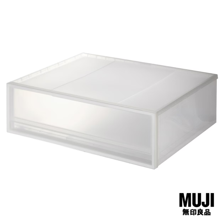 มูจิ กล่องเก็บของโพลีโพรพิลีน MUJI PP Storage Box / Wide / S (W55 ×