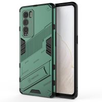 สำหรับ OPPO Realme GT Explorer Master Punk Armor 2 In 1 PC + เคสกันกระแทก TPU พร้อมที่วางที่มองไม่เห็น (สีดำ)