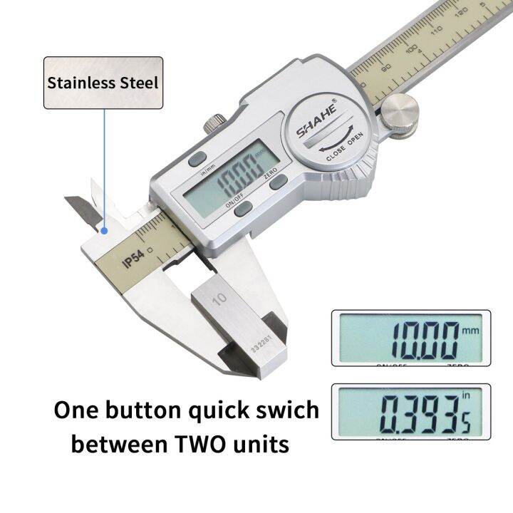 คาลิปเปอร์ดิจิตอลขนาด0-01มม-คาลิปเปอร์ดิจิตอลอิเล็กทรอนิกส์สเตนเลสสตีล-ip54-200เครื่องวัดระยะเวอร์เนีย