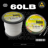 สายเอ็นตกปลา   Mustad สีขาว 60LB