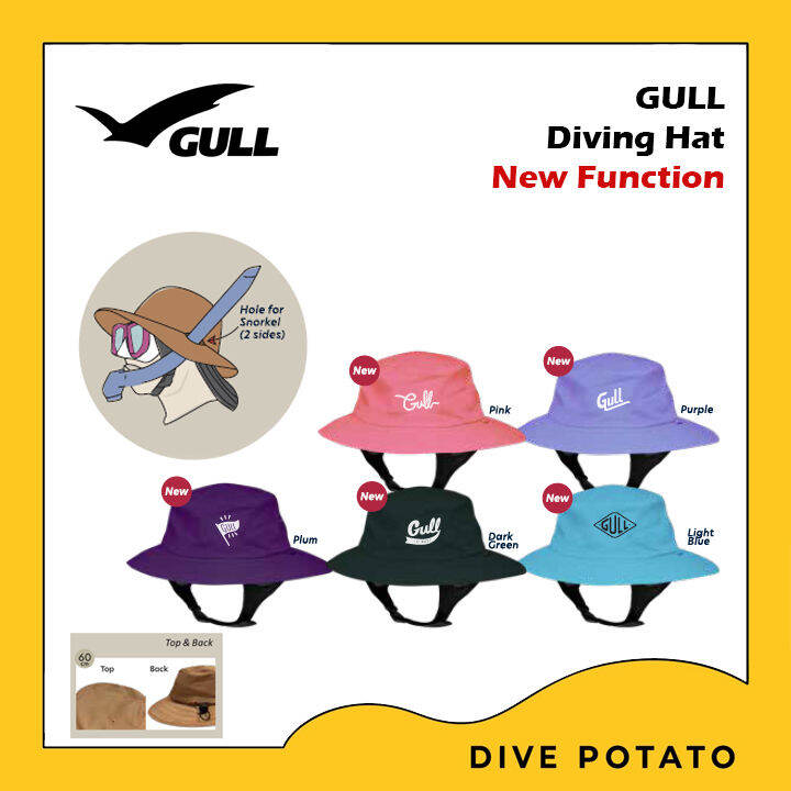 Gull Diving Hat New Function (Hole for snorkel) (Only L/XL 60cm