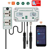 【LZ】ஐ◆﹊  3 em 1 PH EC TEMP Detector de Qualidade da Água WiFi Online Controlador PH EC Sonda Tipo BNC com Relé Plug para Aquarium Hidroponia