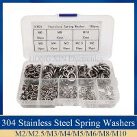 360pcs/set Stainless Steel Spring Washer Assortment Kit M2/M2.5/M3/M4/M5/M6/M8/M10 For Handware Tools Accessories