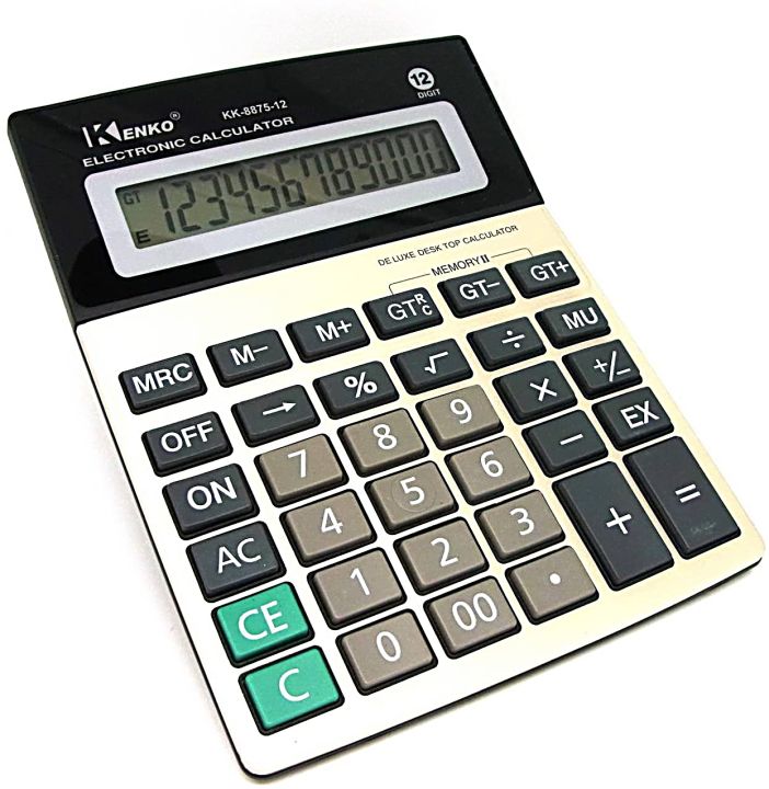 เครื่องคิดเลข-calculator-เครื่องคิดเลขตั้งโต๊ะ-เครื่องคิดเลขขนาดใหญ่-12-หลัก-รุ่นยอดฮิต-ทน