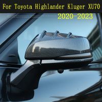 Car Rearview Side Mirror Decoration Covers Cap Trim For Toyota Highlander XU70 Kluger 2023 2022 2021 Essories Exterior