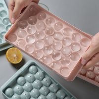 hot【cw】 18/33 grid Round Mould Tray With Lid Maker Plastic Mold Food Grade Gadgets