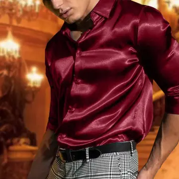 Red Silk Button Up Men - Best Price in Singapore - Nov 2023