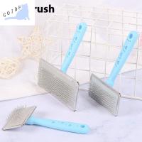 GOIDF คู่มือ Deshedding ไหล กรูมมิ่ง อุปกรณ์สัตว์เลี้ยง กรูมมิ่ง Slicker Brush ผลิตภัณฑ์ดูแลสัตว์เลี้ยง หวีสัตว์เลี้ยง