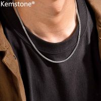 สร้อยคอโซ่ชุบเงินสแตนเลสสำหรับผู้ชาย Kemstone