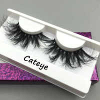 Mikiwi 5/10/30/50/100 Fluffy Mink Lashes ขายส่งพร้อมบรรจุภัณฑ์ 25mm Fluffy Mink Eyelashes Bulk 3D Mink Eyelashes โลโก้ที่กำหนดเอง