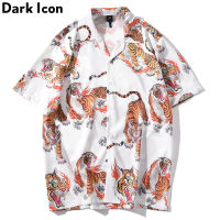 Dark Icon Tiger Full Print Hip Hop Shirt Men Women 2020 Summer Streetwear Mens Shirt Casual Shirts for Men