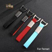 Suede Car Keychain For Ferrari 430 599 296 F8 SF90 F488 458 812 F12 FF 612 456 GT Key Ring Metal Anti-loss Protector Accessories