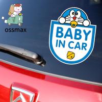 OSSMAX Doraemon Crayon Shinchan การ์ตูน Baby On Board สติกเกอร์รถสติกเกอร์สะท้อนแสงทารกในรถ