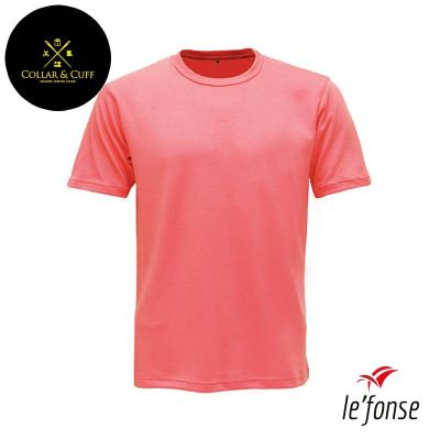 Lefonse Uni Microfiber Plain Round Neck T-shirt - Peach RM01-26