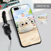 สำหรับ OPPO R11S R11S พลัส/R15/Cph1835/R15โปร/R17เคสซิลิโคนนิ่มพร้อมห่วงและเชือก