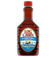 LOG CABIN Original Syrup No Sugar (USA Imported) ล็อกเคบิน ออริจินอล ไซรัป น้ำเชื่อมสำหรับราดแพนเค้ก สูตรไม่มีน้ำตาล 355ml.